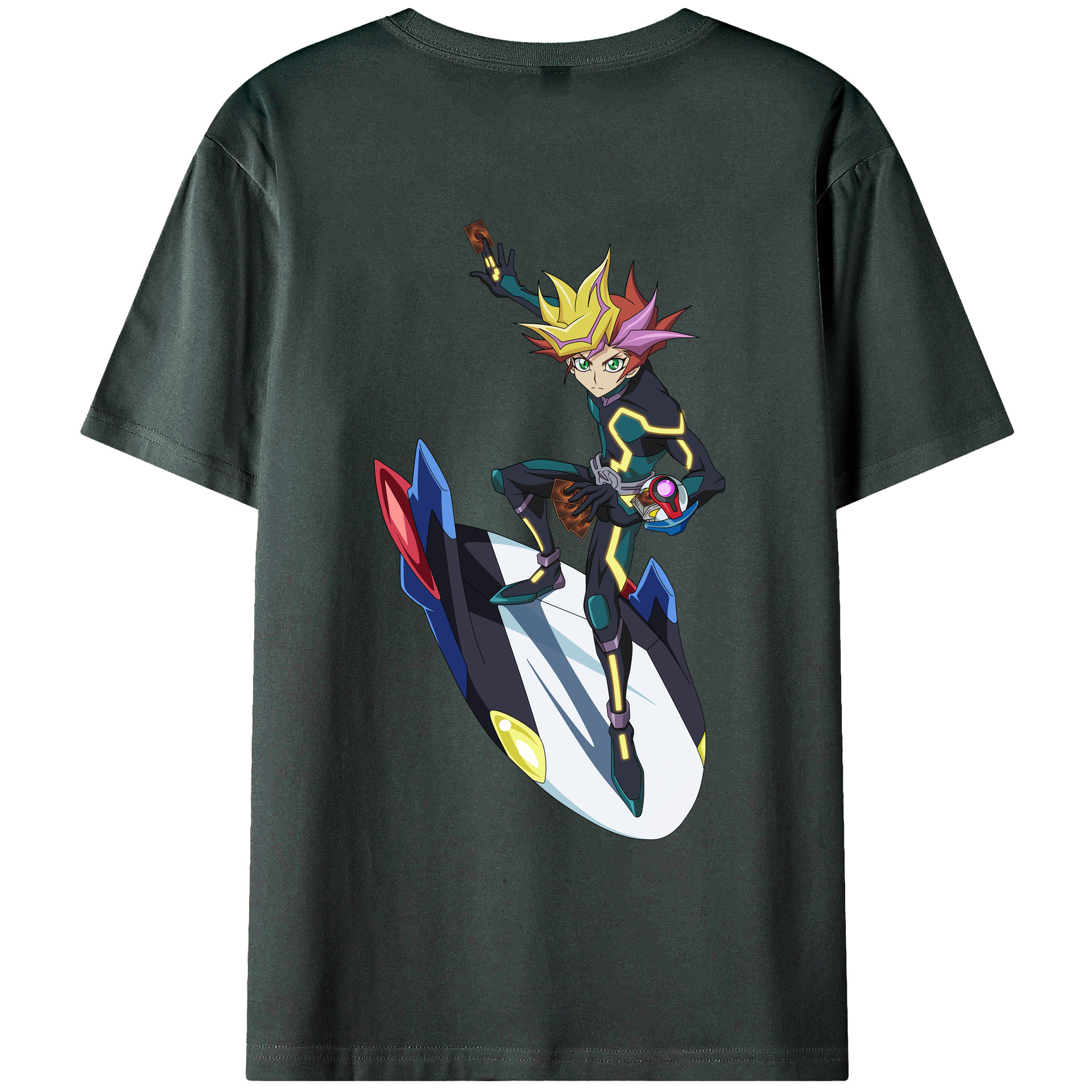 （画像用） 遊☆戯☆王 Yu-Gi-Oh! 綿100％ メンズ半袖Tシャツ（バックプリント） 通気性
